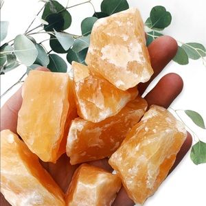 Orange Calcite Raw Crystal